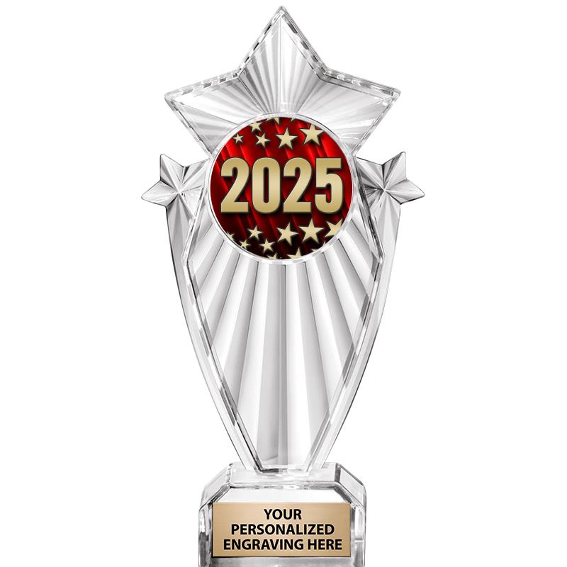 8"CLEAR STARGRAM ICICLE TROPHY