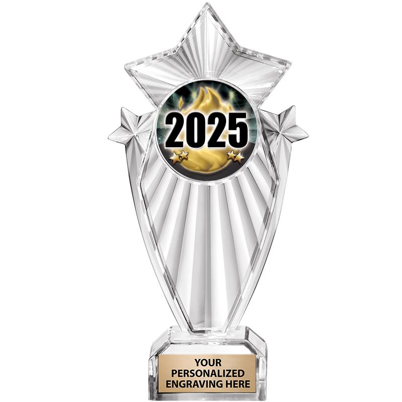 8"CLEAR STARGRAM ICICLE TROPHY