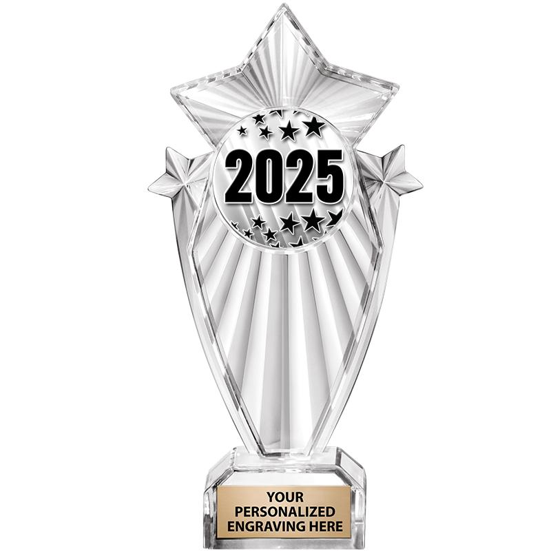 8"CLEAR STARGRAM ICICLE TROPHY