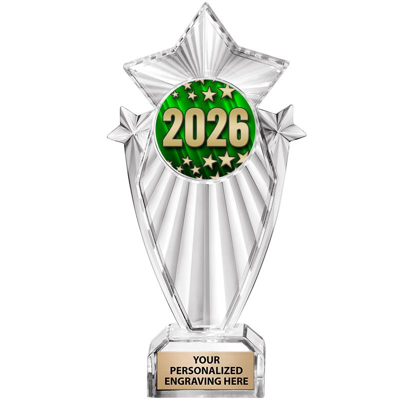 8"CLEAR STARGRAM ICICLE TROPHY