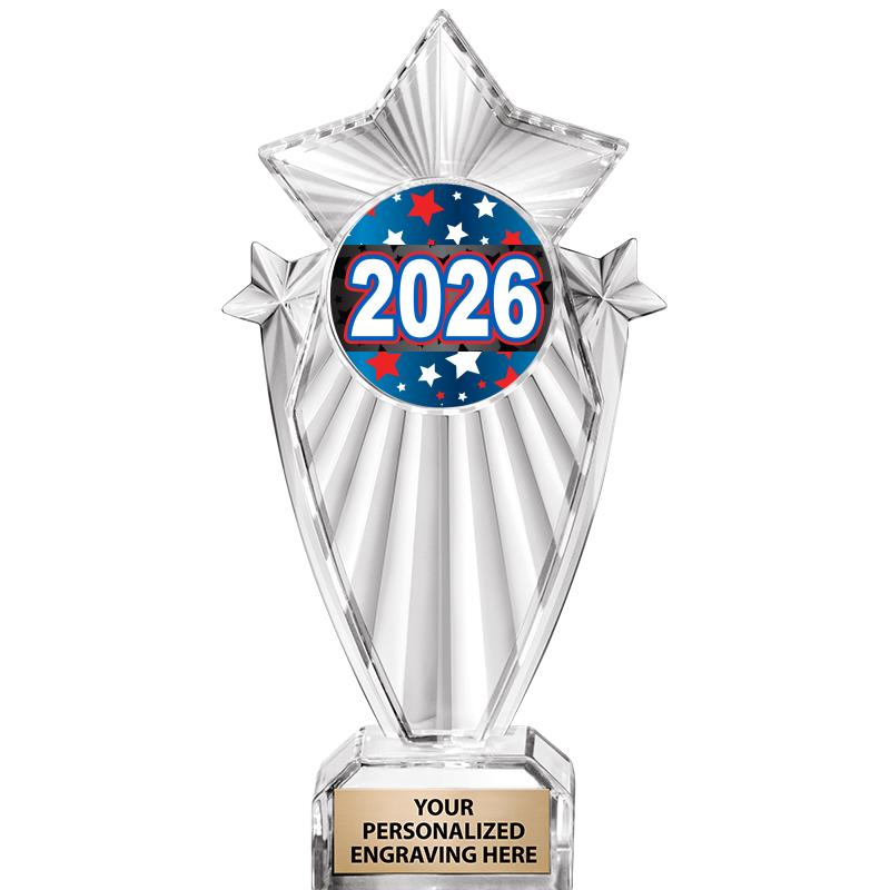 8"CLEAR STARGRAM ICICLE TROPHY