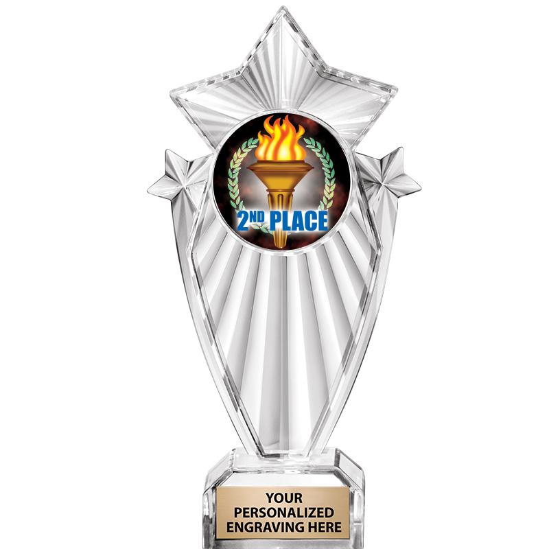 8"CLEAR STARGRAM ICICLE TROPHY