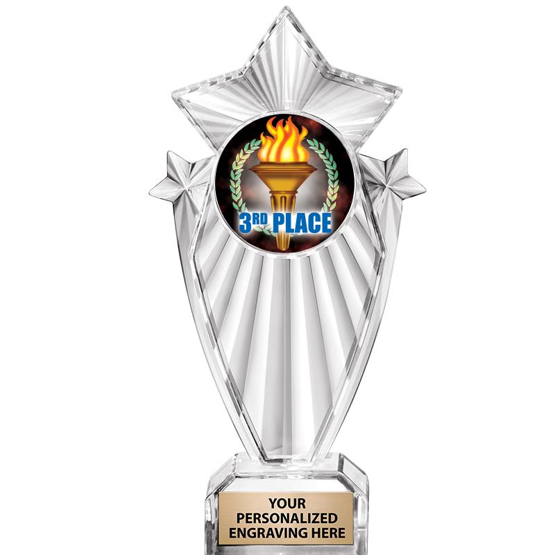 8"CLEAR STARGRAM ICICLE TROPHY