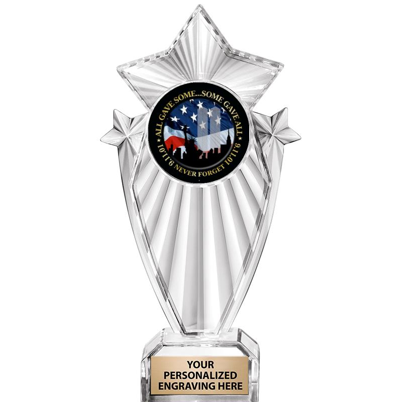 8"CLEAR STARGRAM ICICLE TROPHY