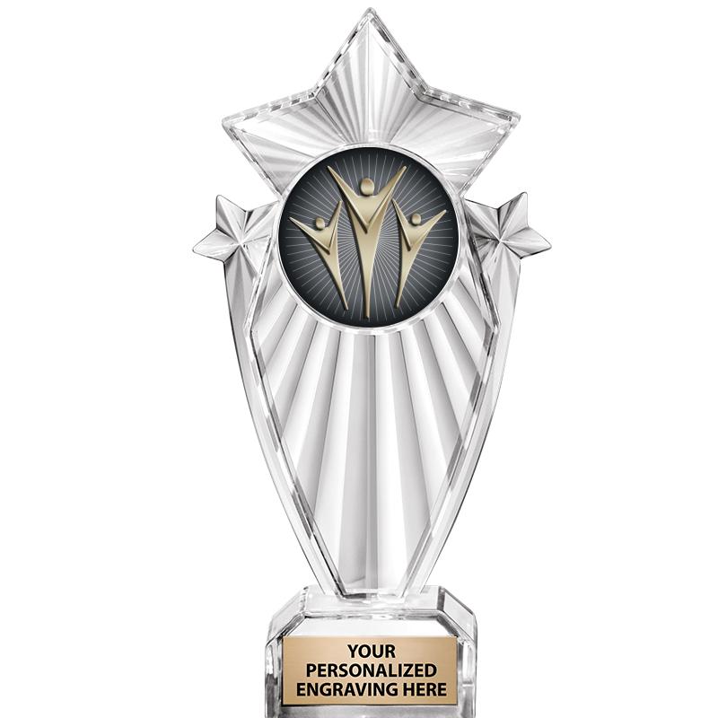 8"CLEAR STARGRAM ICICLE TROPHY