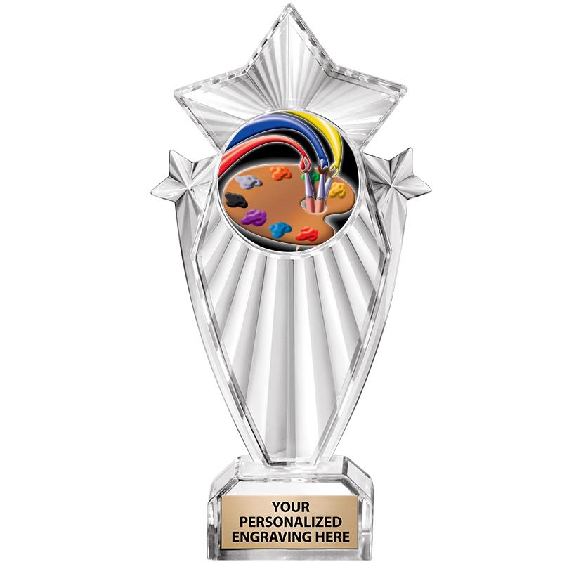 8"CLEAR STARGRAM ICICLE TROPHY