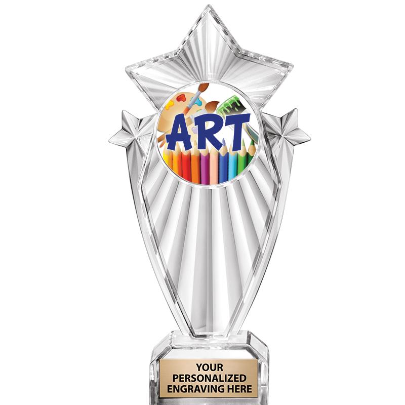 8"CLEAR STARGRAM ICICLE TROPHY