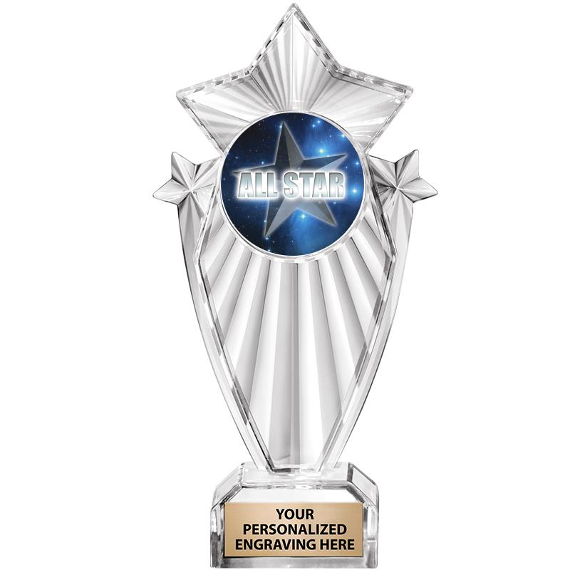 8"CLEAR STARGRAM ICICLE TROPHY