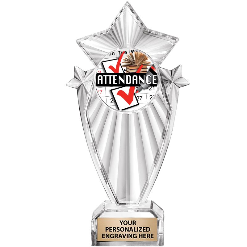 8"CLEAR STARGRAM ICICLE TROPHY