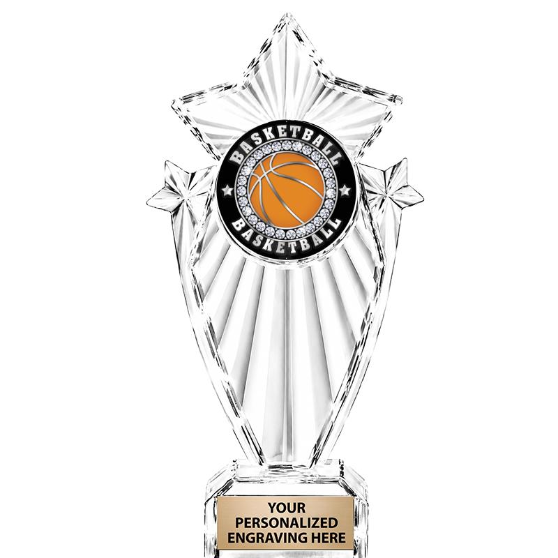 8"CLEAR STARGRAM ICICLE TROPHY