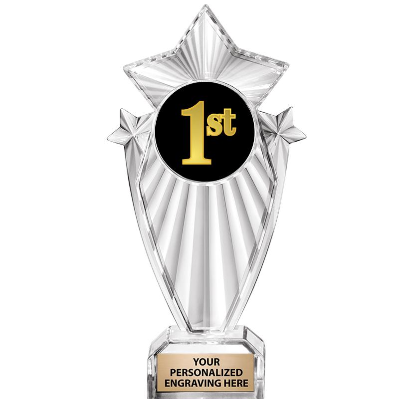 8"CLEAR STARGRAM ICICLE TROPHY