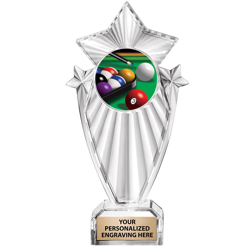 8"CLEAR STARGRAM ICICLE TROPHY