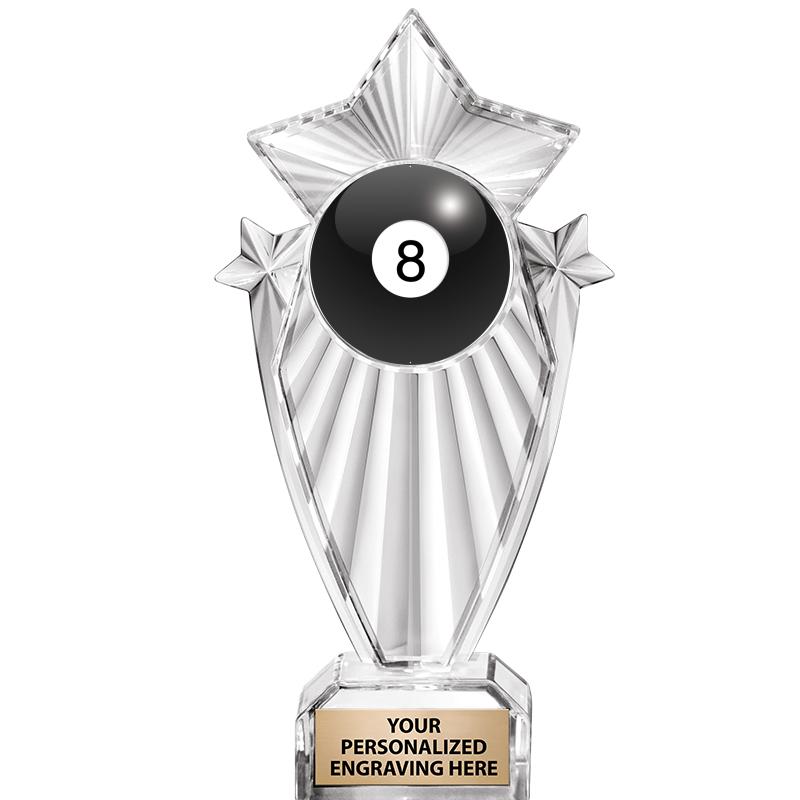 8"CLEAR STARGRAM ICICLE TROPHY