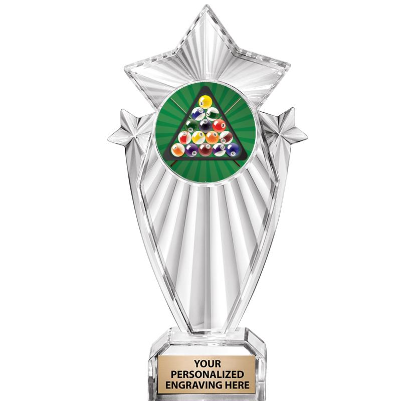 8"CLEAR STARGRAM ICICLE TROPHY