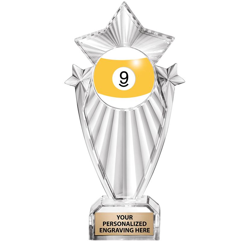 8"CLEAR STARGRAM ICICLE TROPHY