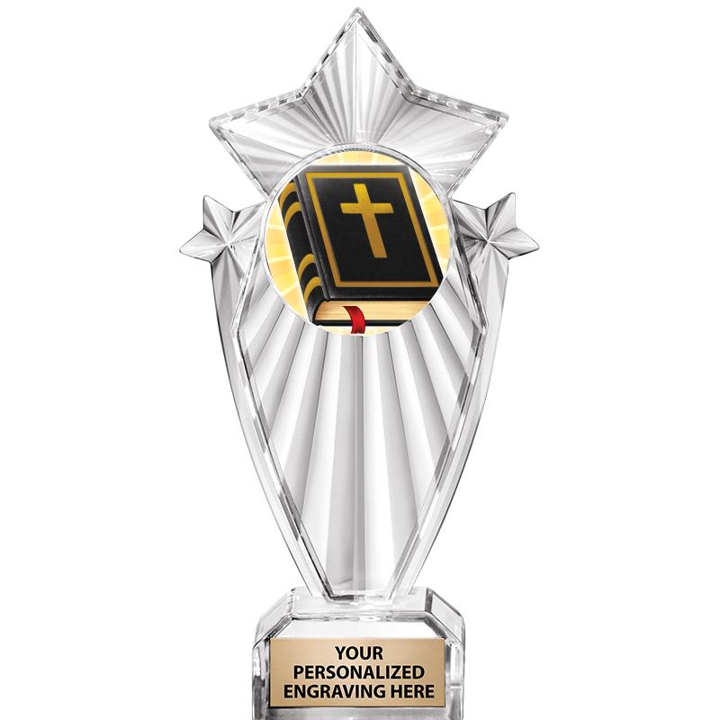 8"CLEAR STARGRAM ICICLE TROPHY