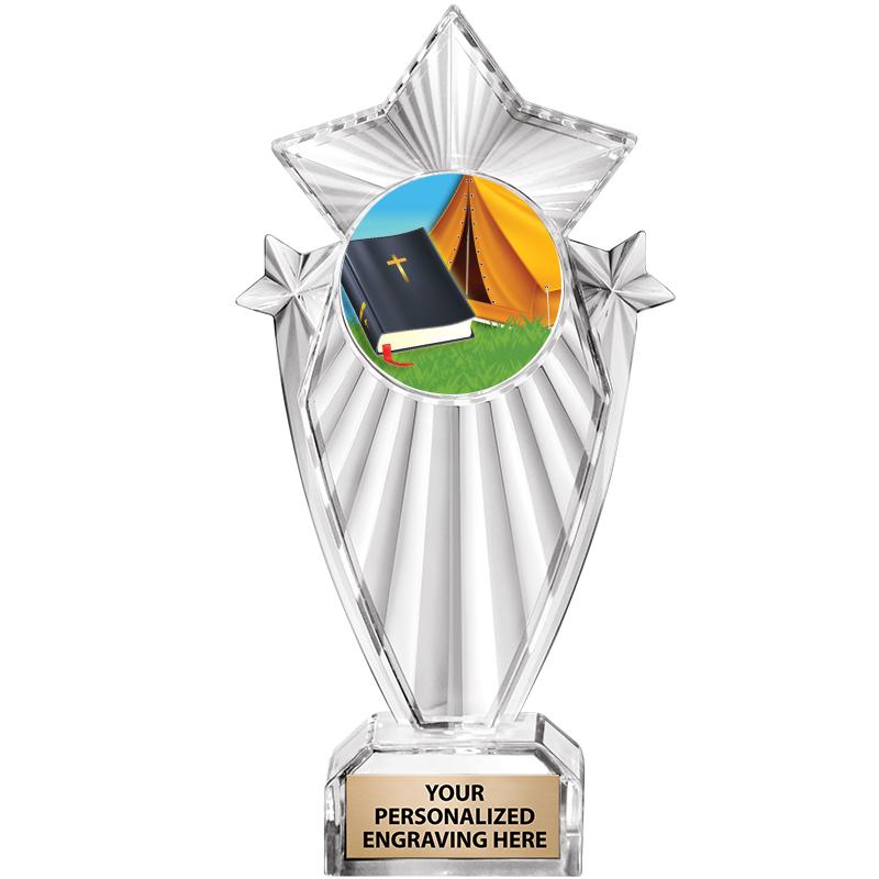 8"CLEAR STARGRAM ICICLE TROPHY
