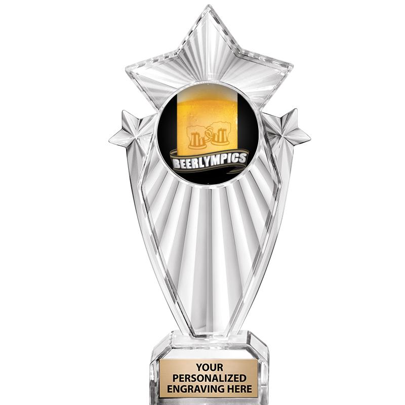 8"CLEAR STARGRAM ICICLE TROPHY