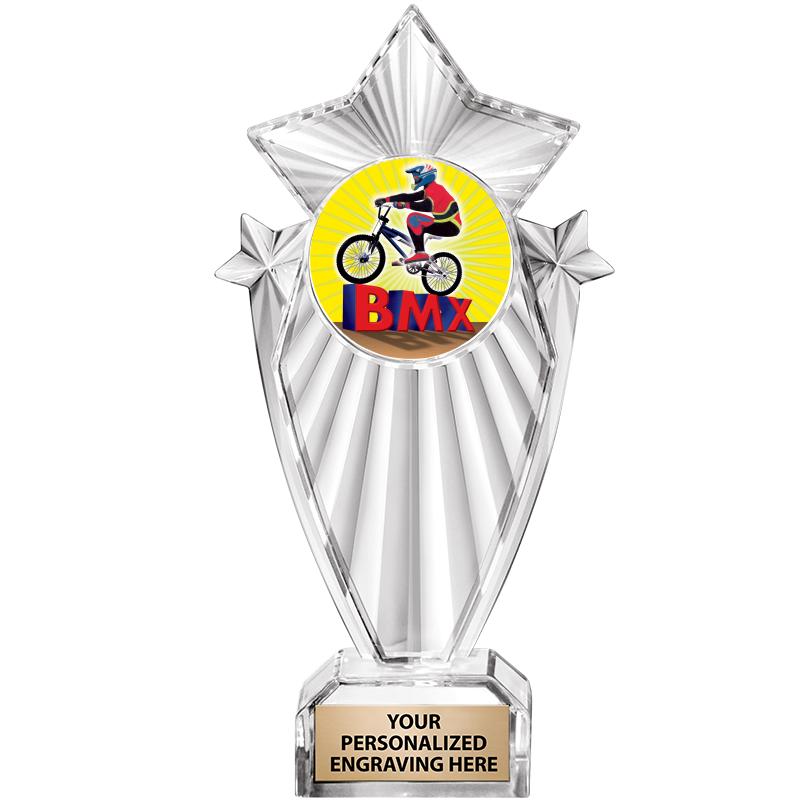 8"CLEAR STARGRAM ICICLE TROPHY