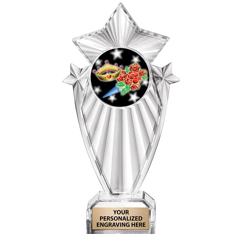 8"CLEAR STARGRAM ICICLE TROPHY