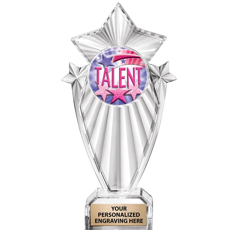 8"CLEAR STARGRAM ICICLE TROPHY