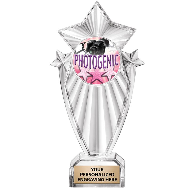 8"CLEAR STARGRAM ICICLE TROPHY