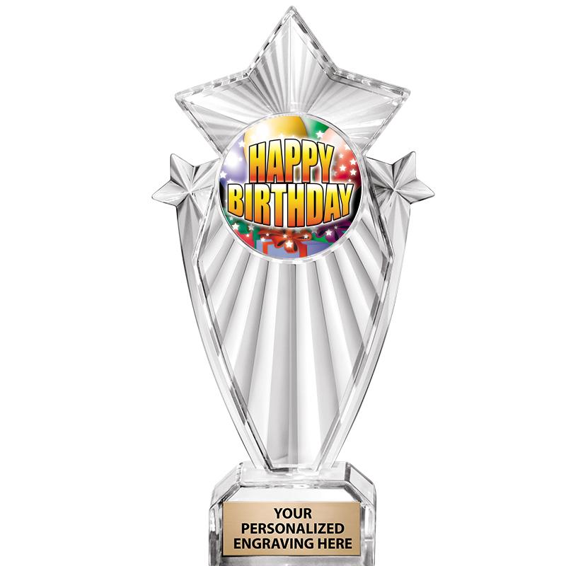 8"CLEAR STARGRAM ICICLE TROPHY