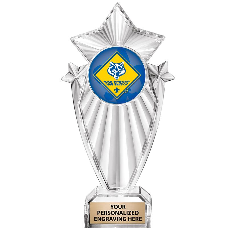 8"CLEAR STARGRAM ICICLE TROPHY