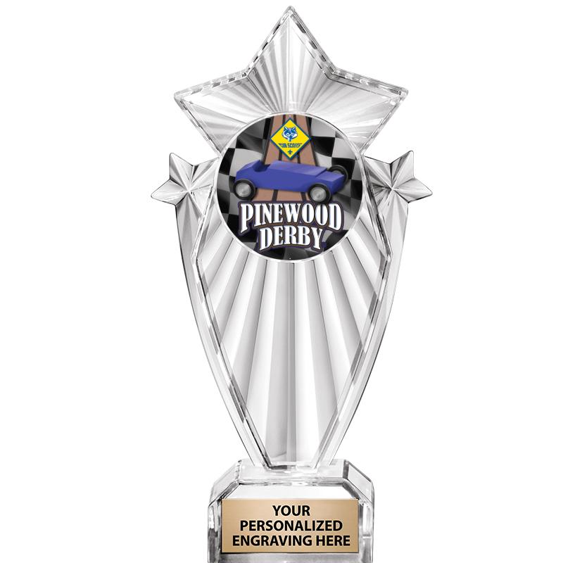 8"CLEAR STARGRAM ICICLE TROPHY