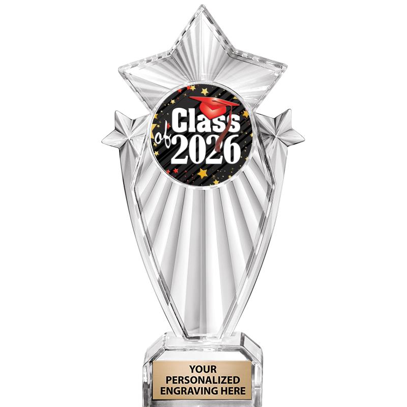 8"CLEAR STARGRAM ICICLE TROPHY