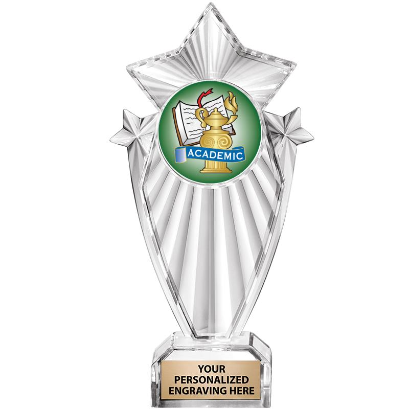 8"CLEAR STARGRAM ICICLE TROPHY