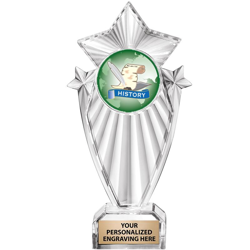 8"CLEAR STARGRAM ICICLE TROPHY