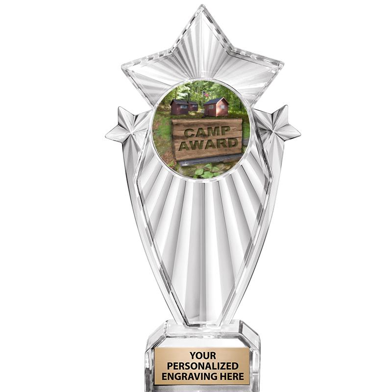 8"CLEAR STARGRAM ICICLE TROPHY