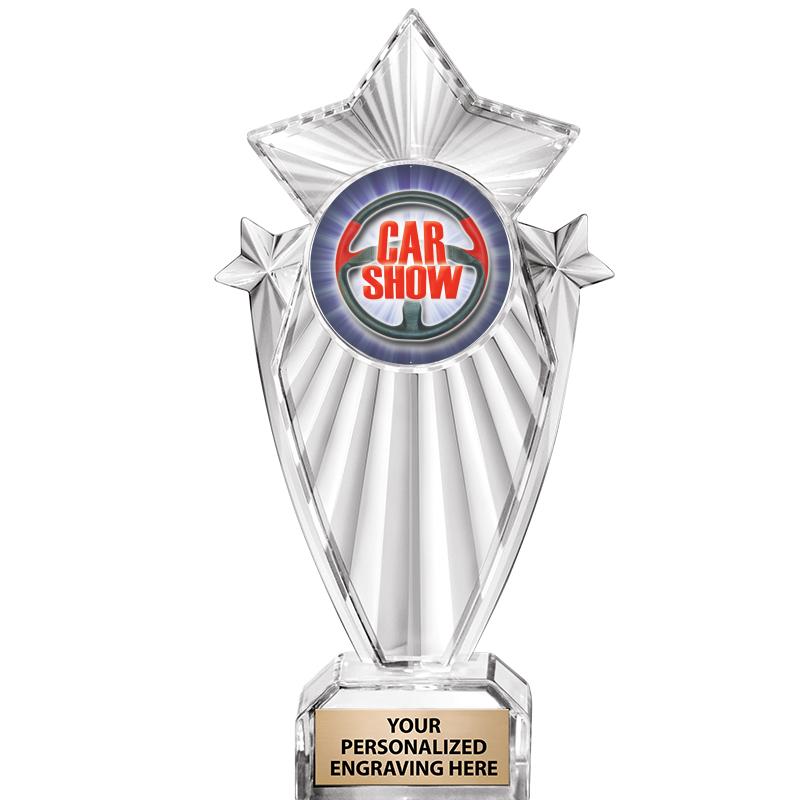 8"CLEAR STARGRAM ICICLE TROPHY