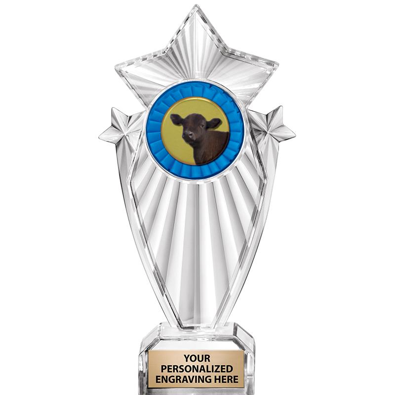 8"CLEAR STARGRAM ICICLE TROPHY