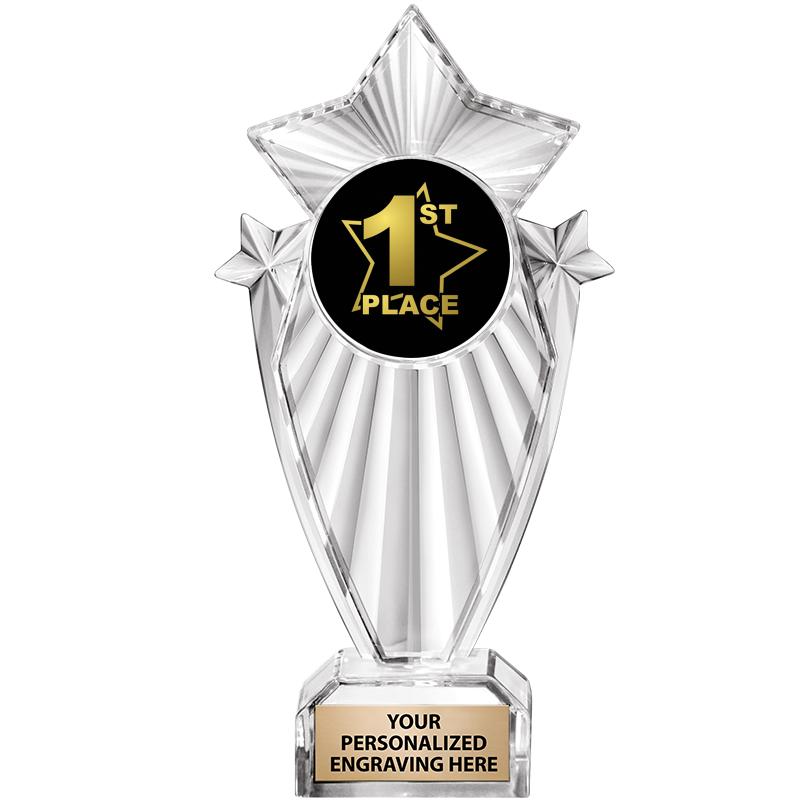 8"CLEAR STARGRAM ICICLE TROPHY