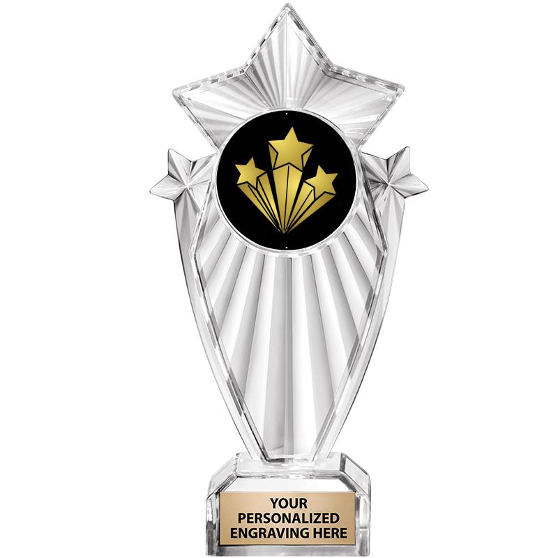 8"CLEAR STARGRAM ICICLE TROPHY