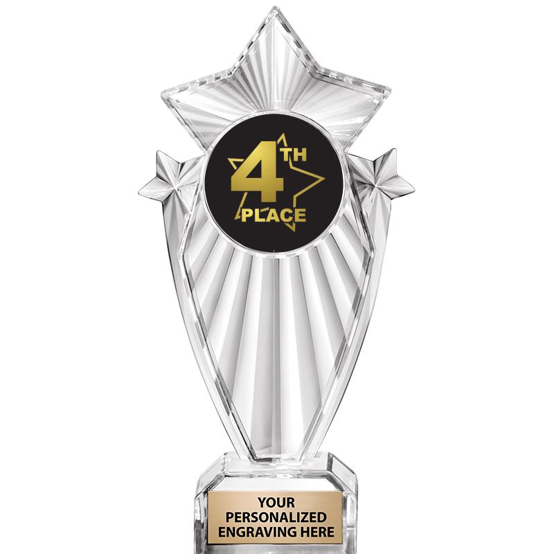 8"CLEAR STARGRAM ICICLE TROPHY