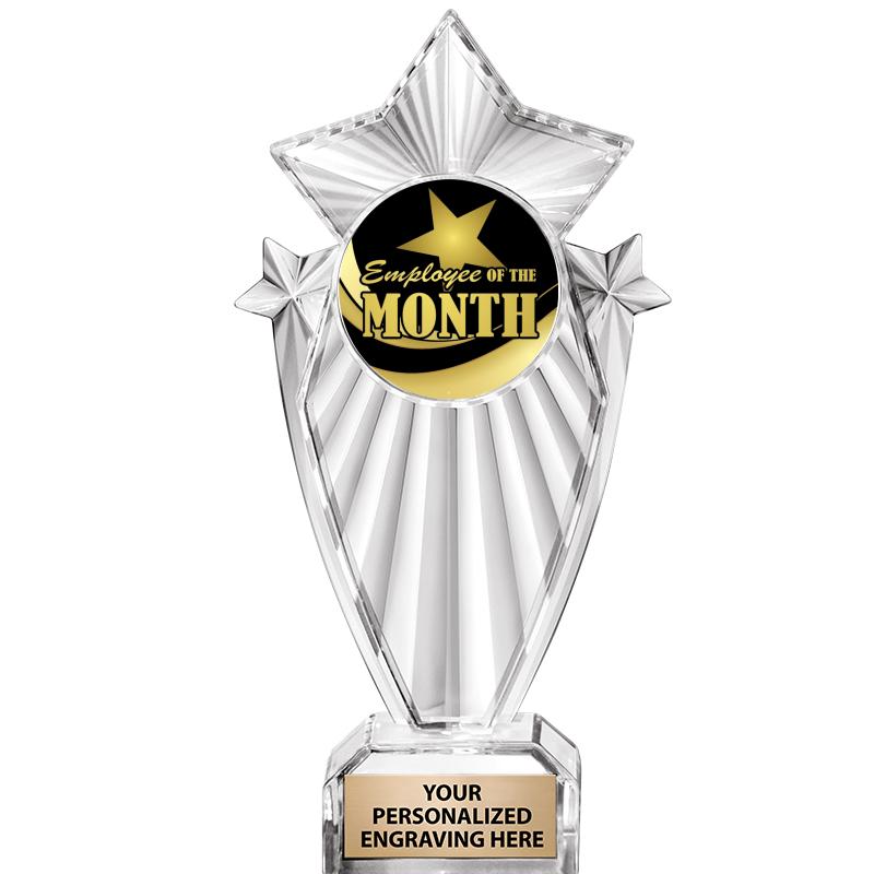 8"CLEAR STARGRAM ICICLE TROPHY