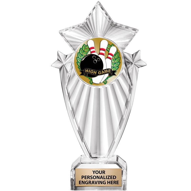 8"CLEAR STARGRAM ICICLE TROPHY