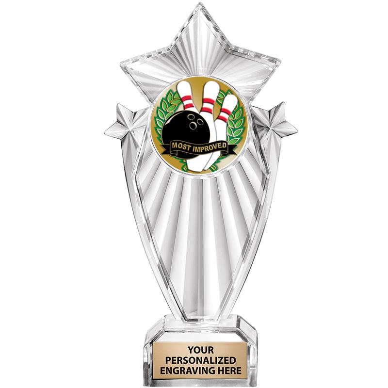 8"CLEAR STARGRAM ICICLE TROPHY