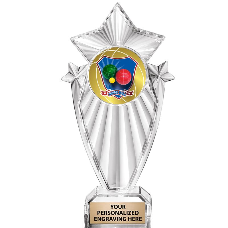 8"CLEAR STARGRAM ICICLE TROPHY