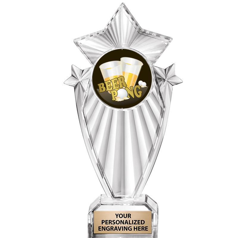 8"CLEAR STARGRAM ICICLE TROPHY