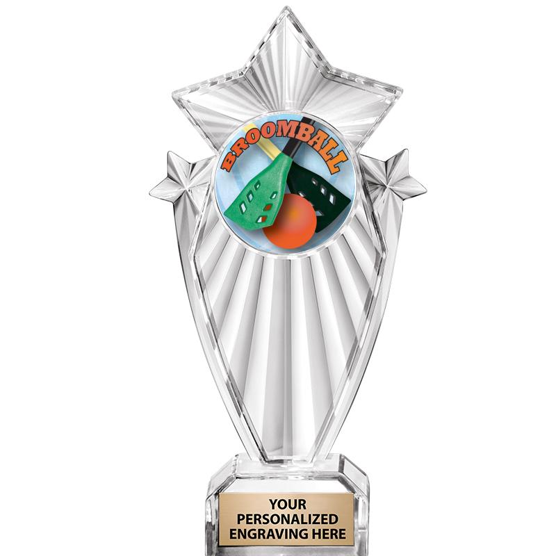 8"CLEAR STARGRAM ICICLE TROPHY