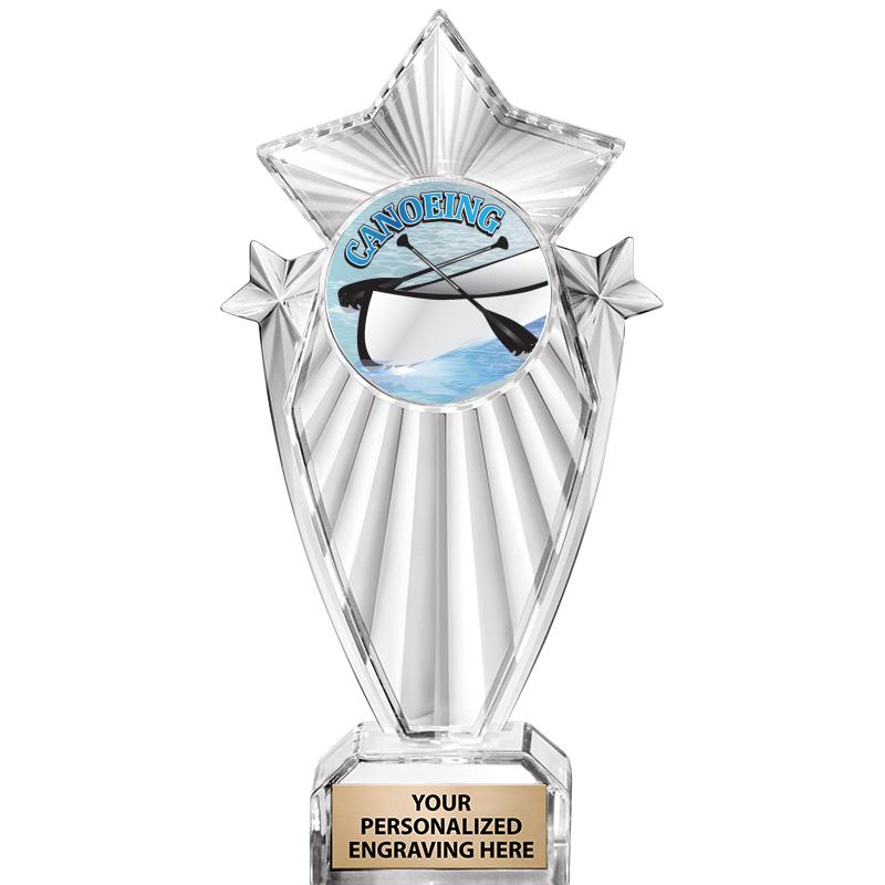 8"CLEAR STARGRAM ICICLE TROPHY