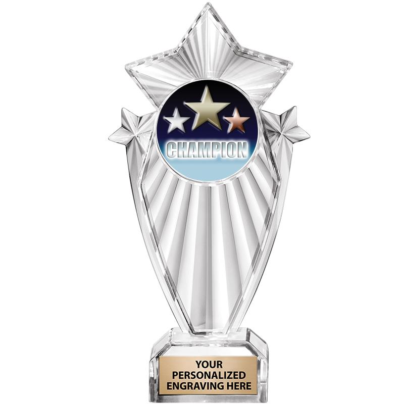 8"CLEAR STARGRAM ICICLE TROPHY