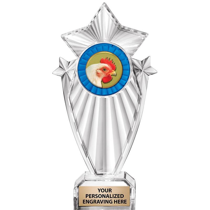 8"CLEAR STARGRAM ICICLE TROPHY