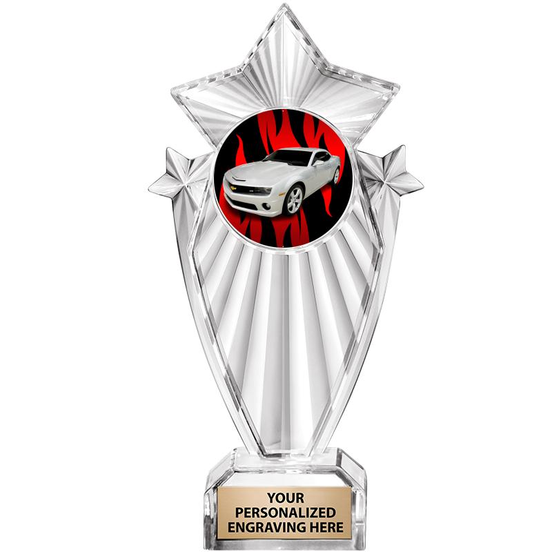 8"CLEAR STARGRAM ICICLE TROPHY