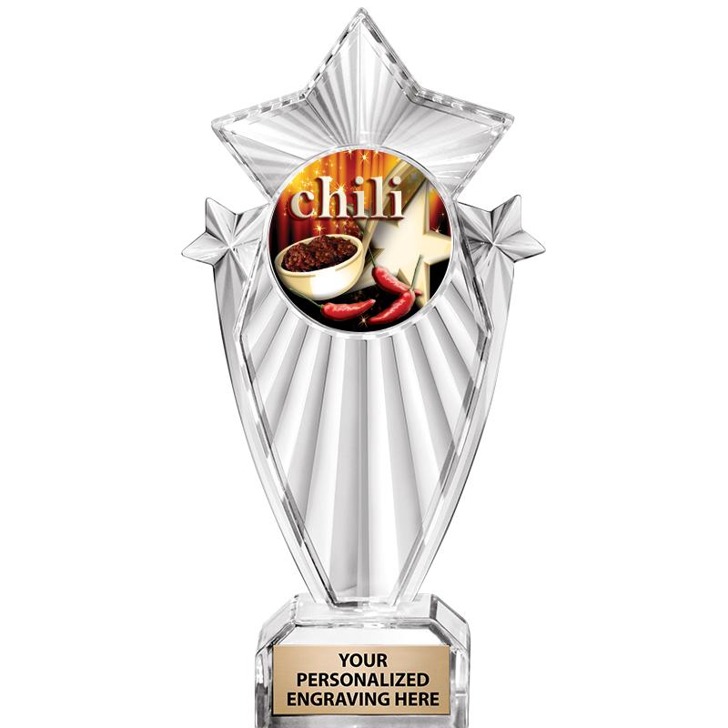 8"CLEAR STARGRAM ICICLE TROPHY