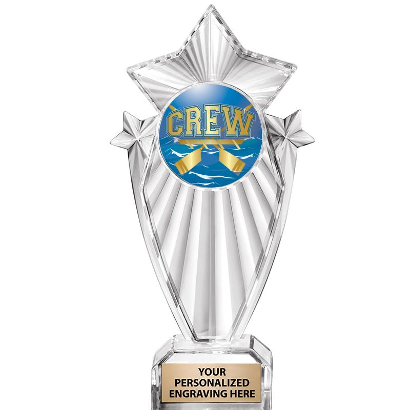 8"CLEAR STARGRAM ICICLE TROPHY